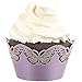 Butterfly Cupcake Wrappers x 50pcs in shimmering purple. 3 styles of butterflies to make your wedding or birthday occasion special. (Solid Purple)