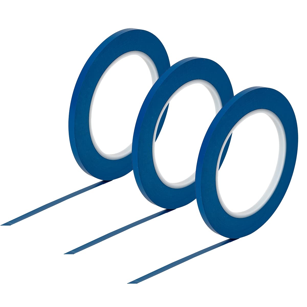 JINBING Vinyl Fine Line Fineline Automotive Pinstriping Masking Tape Painter Tape for Curves Blue (5mm 3Roll)