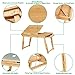 SONGMICS Laptop Stand for Bed Sofa with Adjustable Tilting Top, Breakfast Serving Tray with Folding Legs ,Multi Function Table, Floor Desk, 100% Bamboo Nature ULLD01Nthumb 1