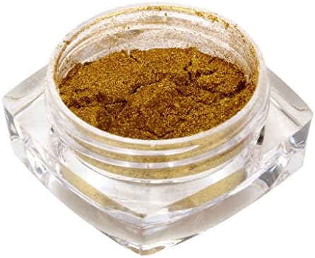Leoy88 2g/ Box Shinning Nail Mirror Glitter Powder, Metallic Nail DIY Chrome Manicure Pigment (Gold B)