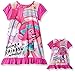 Trolls Little Girl's Poppy Nightgown with Matching Doll Gown Sleepwear, Sparkle dust, 4
