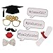 BESTOYARD 17pcs Graduation Photo Props Graduation Phtoto Booth Props 2017 Graduation Party Decorations