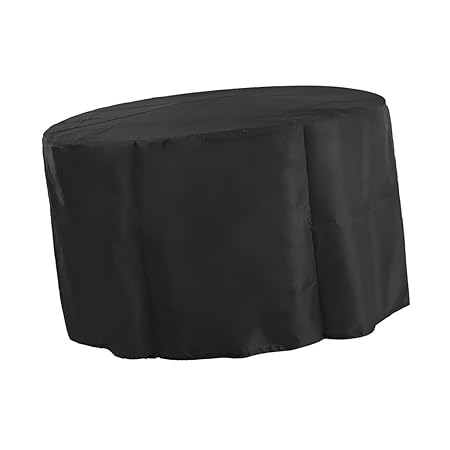 MagiDeal Veranda Round Patio Table & Chair Set Cover - Durable and Water Resistant Outdoor Furniture Cover, Black