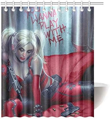 Amazon Com Amknu Harley Quinn Polyester Fabric Waterproof