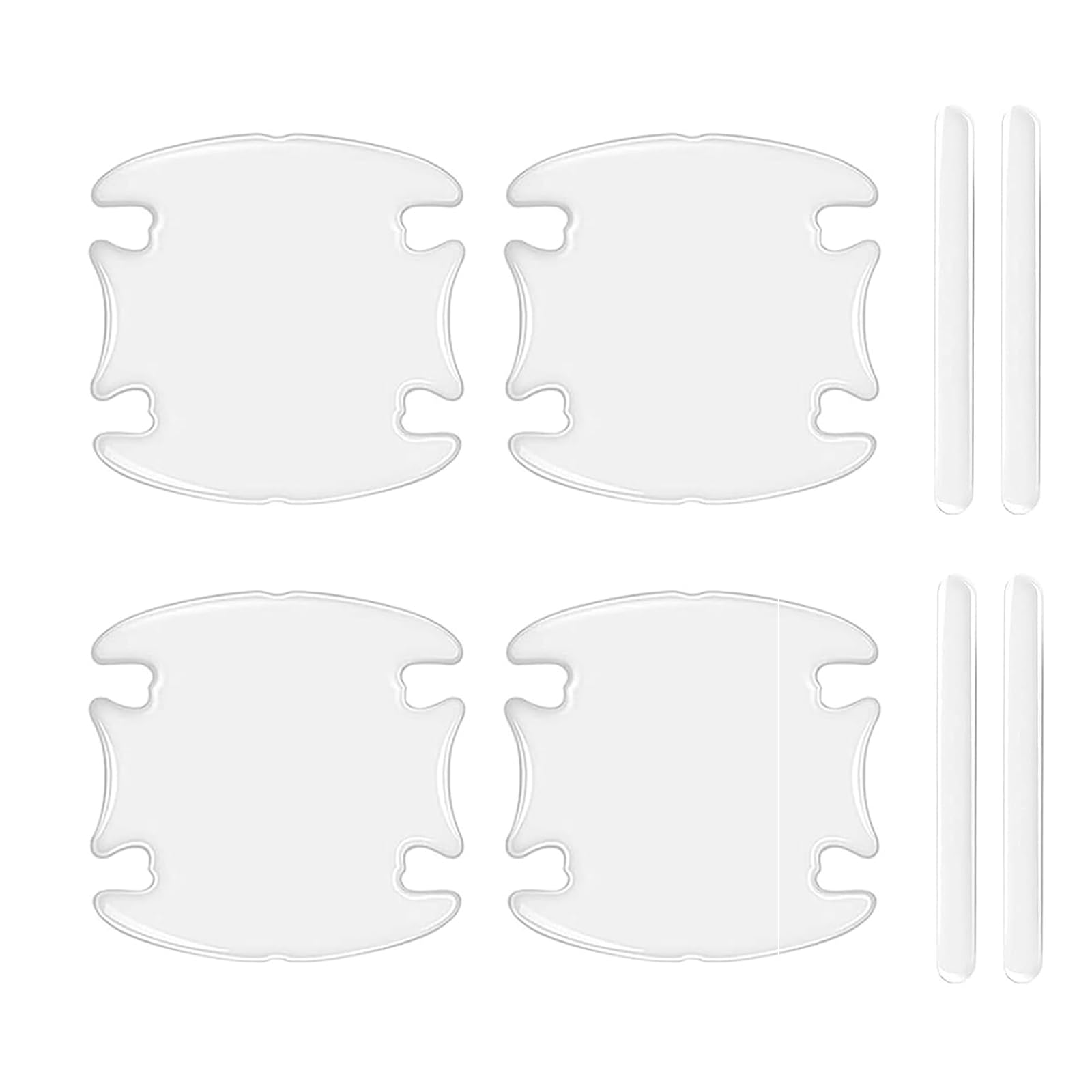 Photo 1 of ** MISSING**8PCS Car Door Handle Protector, Transparent Bumper Trim Guard Sticker, Waterproof Anti-Scratch Door Handle and Rear View Mirror Protection Film, Universal for Most Car
