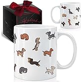 Kadiak Funny Dachshund Gifts for Women Men, Dachshund Christmas Birthday Coffee Mug Gifts, Weiner Dog Owner Lover Mug Gift, Dog Mugs for Dog Lovers, Pet Owner cup 11oz
