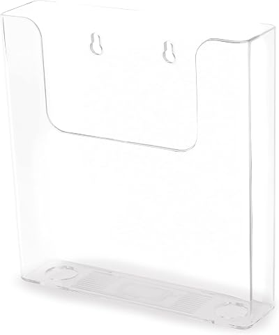 Deflecto Portrait Literature Stand A4 Wall Mounted Magazine Holder