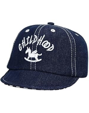 Baby Boys Girls Denim Short Brim Baseball Beret Cap Peaked Hat