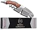 Top Rated Waiter's Corkscrew | Multi-function 3-in-1 Corkscrew, Bottle Opener, Foil Cutter | Efficient Double-Hinge | Steel Reinforced Worm | Sharp Serrated Foil Cutter | Premium Rosewood