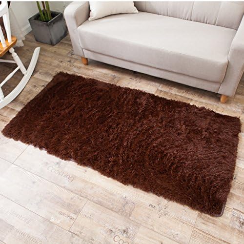 Soffte Cloud Soft Indoor Modern Area Rugs Fluffy Living Room Carpets Suitable for Children Bedroom Decor Nursery Rugs 2'.7" X 5'.3" Coffe