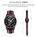 Valkit Compatible Gear Sport/Gear S2 Classic Bands Genuine Leather Smart Watch Band, 20mm Soft Bracelet Watchband Strap Replacement for Samsung Gear Sport SM-R600/Gear S2 Classic(SM-R732/R735), Brown
