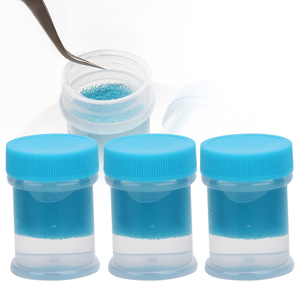 ZJchao 3pcs Eyelash Extension Tweezer Cleaner, Liquid Remover Sponge, Eyelash Grafting Tools, Eyelash Curler Cleaner