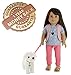 PZAS Toys 18 Inch Doll Dog Walking Set - Doll Clothes Set with Plush Dog, Dog Leash and More for 18