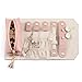 Vlando Small Travel Jewelry Roll Organizer, Leather Jewelry Holder Pouch for Daily Jewelry Storage and Carrying, Pink