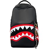 2026 New Shark Graffiti Casual Backpack for Men and Women, fashionable, trendy, sporty, large capacity (excluding pendants) (black)