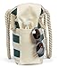 Malirona Beach Canvas Travel Tote Bag (Green Stripes)
