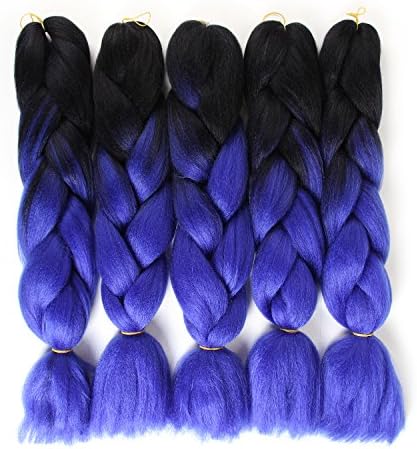 Mealid Braiding Hair Extension Synthetic Jumbo Braids Hair Ombre Kanekalon Braiding Bulk Hairstyles 5Pcs/Lot 24" 100g/pack