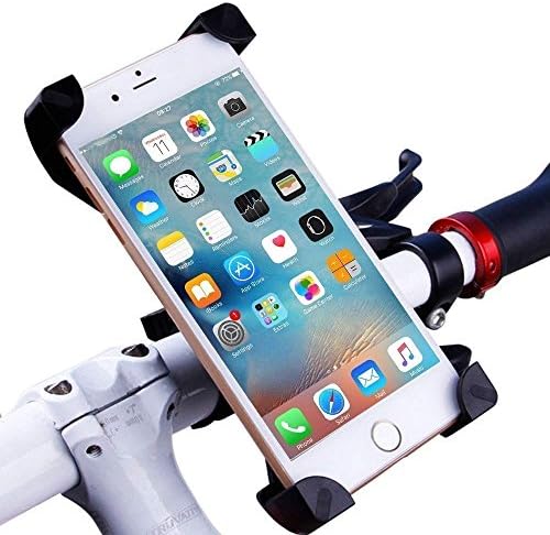 EMIUP Bike Phone Holder, Universal Bicycle/Motorcycle Handlebar Rack Mount 360 Rotatable Bicycle Phone Holder Any iPhone X,8,7,6S, Samsung, Android phone, other 3.7-6.5 inches Smartphone, GPS, etc