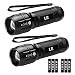 LE CREE LED Flashlight, Small and Super Bright LED Tactical Torch Light, Adjustable Brightness for Camping, Running and more, AAA Batteries Included, Pack of 2 primary