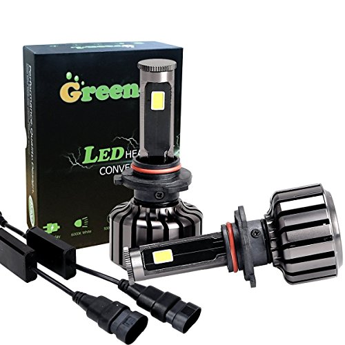 Green-L COB All-in-One 360 Degree LED Headlight Bulbs 9006 90W 9800lm Conversion Kit High Low Beam 6000k Cool White 2 Yr Warranty(Pack of 2)