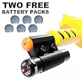 Bug and A Fly Salt Gun 2.0 and 3.0 Red Laser Accessory - Fits Lawn and All Insect Eradication Salt Shotguns and Airsoft BB Pump Shooter Rifles - Extra Batteries Included