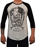 Mens Eve by Jarad Bryant Baseball Tee White & Black Sexy Tattooed Woman T-Shirt