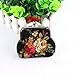 Toraway Wallet, Retro Womens Flower Small Wallet Coin Purse Clutch Handbag (Black)