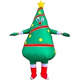 Arokibui Inflatable Christmas Tree Costume Blow up Christmas Costume Cosplay Party Halloween Festive Xmas Suit Xmas Decor