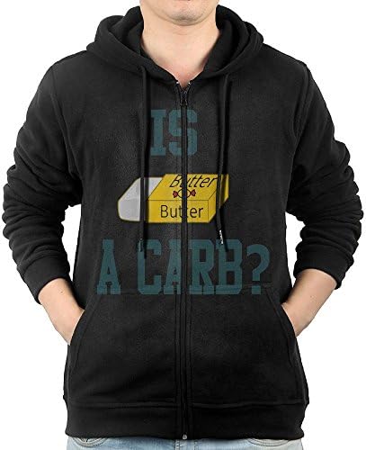 Is Butter A Carb Men's Sweater,Long Sleeve Zipper Hoody For Man