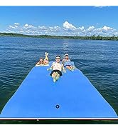 Amazon Com Strpretty Basic Floating Water Pad 10x5 Ft Water Floating Mat With Elastic Tether And Storage Straps 3 Layers Foam Lily Pad Floating Mat For Water Activities And Relaxing Green Toys