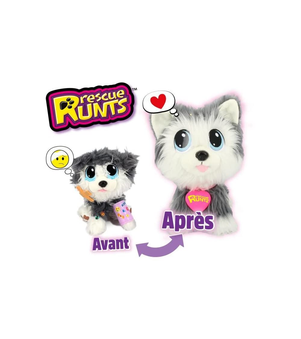 Rescue Runts Husky Cuddly Toy Children Plush Vet Toy, Grey, White, 3 Years + โ image 1