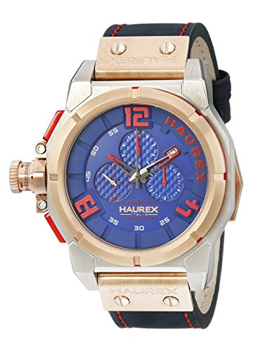 Haurex Italy Men's 6N510UBR Space Chrono Analog Display Quartz Blue Watch