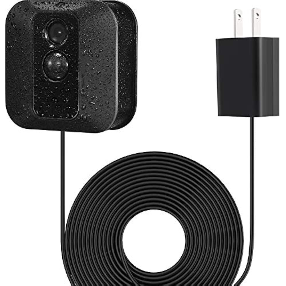 Power Adapter With 20 Ft/6 M Weatherproof Cable For Blink XT Security