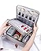 Rownyeon Makeup Train Cases Travel Makeup Bag Waterproof Portable Cosmetic Cases Organizer Mini with Adjustable Dividers for Cosmetics Makeup Brushes Toiletry Jewelry Digital Accessories Large