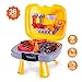 Kids Tool Set-Pretend Play Workbench for Toddlers with a Durable Plastics Case and 36 Pieces Construction Accessories-Including Wrench Drill Hammer Saw and More.