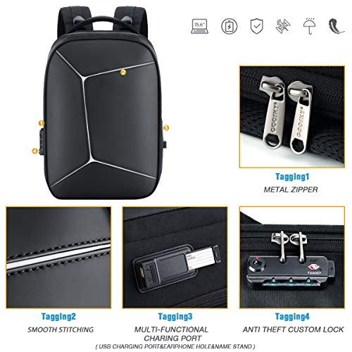 Gaming Antitheft Backpack with RFID Pocket Waterproof Business Geek Laptop Bag with USB