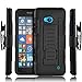 STARSHOP Lumia 640 Case, Microsoft Lumia 640 Case, [Heavy Duty] Dual Layers with Kickstand and Locking Belt Clip with Premium Screen Protector Black