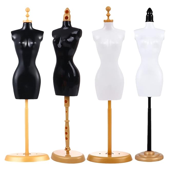 4 Pcs Doll Dress Form Clothing Clothes Displaying Racks Mannequin Model