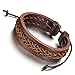 Aroncent 4PCS Handmade Vintage Wristband, Leather Rope Bracelet, Tribal Braided Cuff Bangle, Adjustable