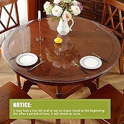 OstepDecor Clear Round Table Protector 30 Inch 2mm