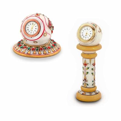 Buy Gold Paint Marble Clock n Get Round Clock Free