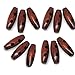 Rockin Beads Brand Toggel Sewing Wood Toggle Buttons 34x12mm 1-1/4x1/2 Inch Stained Chery Oval 2 4mm Holes Sold Per Pack of 50