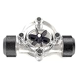 Bitspower G1/4" Flow Indicator, Clear Main Body, Black Blade, Matte Black