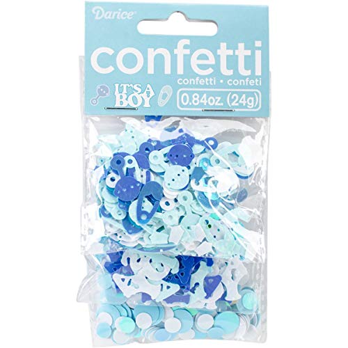Darice Baby Shower Confetti - Baby Boy Shapes in Blue - 24 grams - 30000791