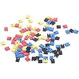Cylewet 100Pcs 2.54mm Jumper Cap Short Circuit Cap Circuit Board IDE Laptop PCB Mini Micro Jumper Bridge Plug for Arduino (Pack of 100) CYT1058