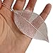 Leaf Necklace Statement Natural Leaf Necklace Boho Jewelry Silver Plated Leaf Pendant Necklace (White)