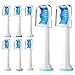 Sonicare Replacement Heads for Philips Sonic Electric Toothbrush,Fits Plaque Control,Gum Health,DiamondClean,EasyClean,FlexCare and HealthyWhite Brush Handles,8 Pack HX6014