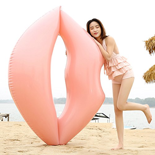 Style-Carry Swimming Pool Floats Inflatable Rafts - Lounger Floatie Ride On Rideable Blow Up Summer Fun Pool Toy for Kids & Adults (Pink Lip 190)