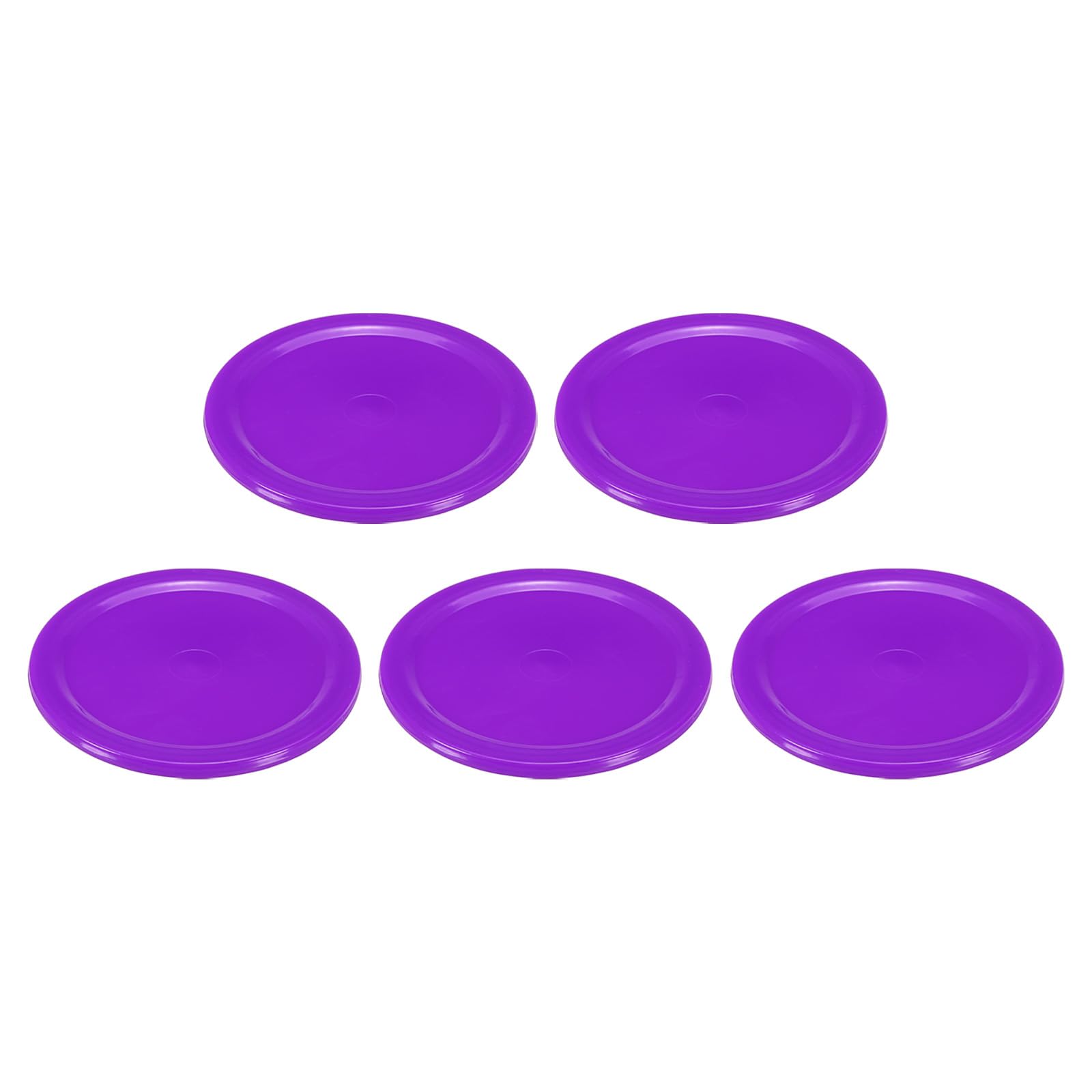 PATIKIL Air Hockey Pucks 2.5 Inch, 5Pcs Air Hockey Heavy Replacement Pucks for Game Tables Equipment Accessories, Purple