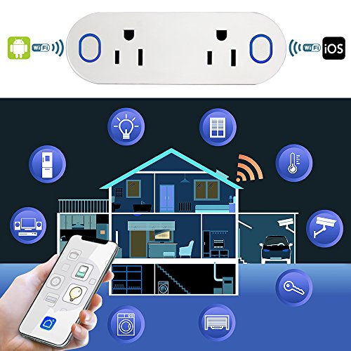 WiFi Strip Smart Plug Switch, Hinotori Alexa Smart Plug Outlet 2 in 1 Compatible with Alexa/Amazon Echo/Google Home/IFTTT Voice Control,Timer,Energy Monitor, No Hub Required, ETL, FCC, RoHS listed - Thumbnail 3